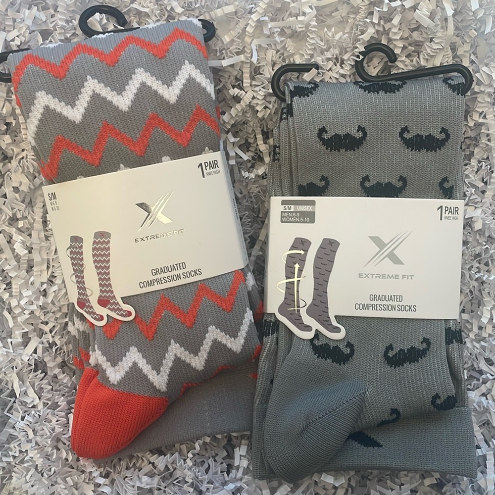 2-pack Compression Socks New with Tag size S/M 15-20mmHg compression lev…